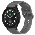 Cinturino per orologio in silicone a sgancio rapido con cucitura a grana ondulata, For Samsung Galaxy Watch 6 Classic 43mm, For Samsung Galaxy Watch 5 Pro Golf Edition