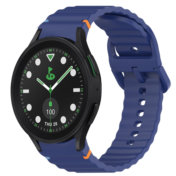 Cinturino per orologio in silicone a sgancio rapido con cucitura a grana ondulata, For Samsung Galaxy Watch 6 Classic 43mm, For Samsung Galaxy Watch 5 Pro Golf Edition