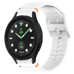 Cinturino per orologio in silicone a sgancio rapido con cucitura a grana ondulata, For Samsung Galaxy Watch 5 Golf Edition, For Samsung Galaxy Watch 5  44mm