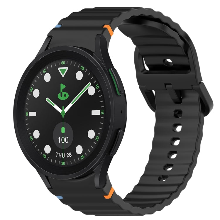 Cinturino per orologio in silicone a sgancio rapido con cucitura a grana ondulata, For Samsung Galaxy Watch 5 Golf Edition, For Samsung Galaxy Watch 5  44mm