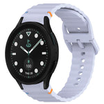 Cinturino per orologio in silicone a sgancio rapido con cucitura a grana ondulata, For Samsung Galaxy Watch 5 Golf Edition, For Samsung Galaxy Watch 5  44mm