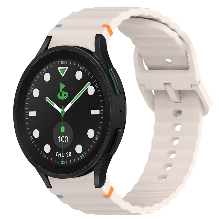 Cinturino per orologio in silicone a sgancio rapido con cucitura a grana ondulata, For Samsung Galaxy Watch 5 Golf Edition, For Samsung Galaxy Watch 5  44mm