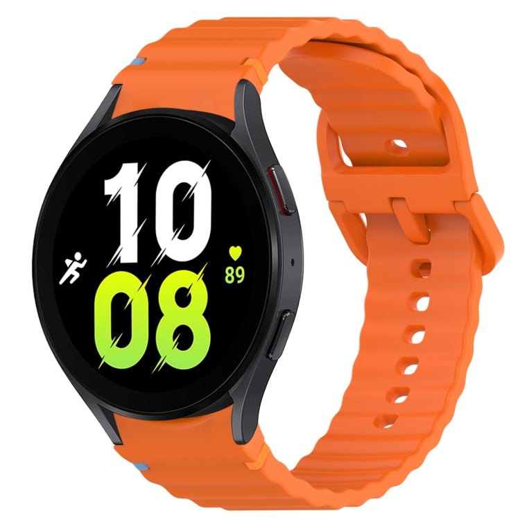 Cinturino per orologio in silicone a sgancio rapido con cucitura a grana ondulata, For Samsung Galaxy Watch 5 Golf Edition, For Samsung Galaxy Watch 5  44mm