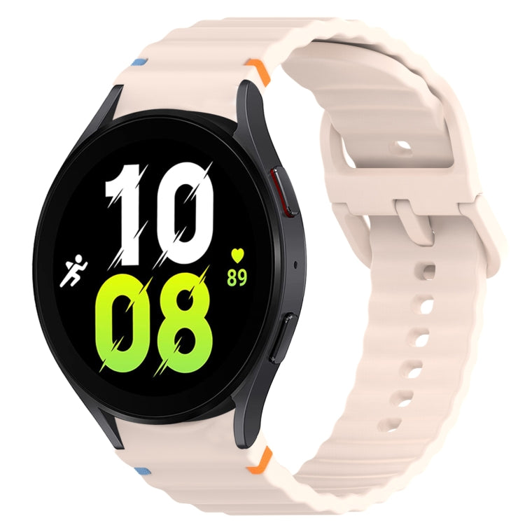 Cinturino per orologio in silicone a sgancio rapido con cucitura a grana ondulata, For Samsung Galaxy Watch 5 Golf Edition, For Samsung Galaxy Watch 5  44mm