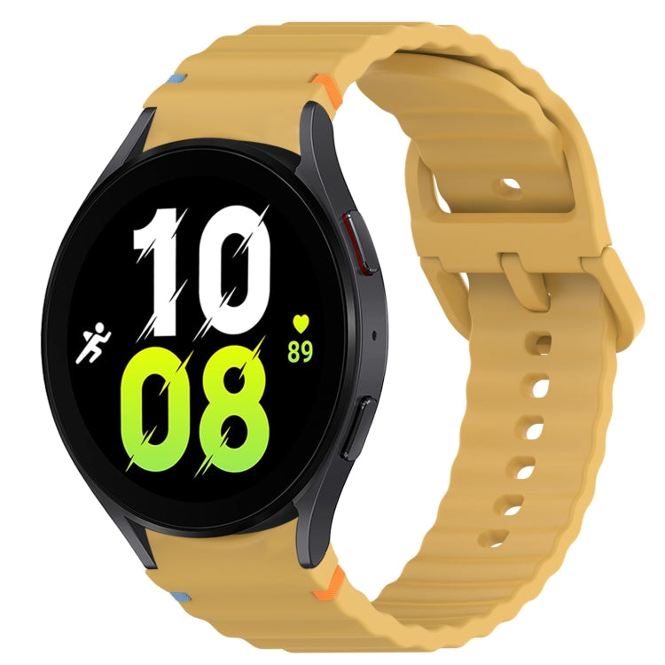 Cinturino per orologio in silicone a sgancio rapido con cucitura a grana ondulata, For Samsung Galaxy Watch 5 Golf Edition, For Samsung Galaxy Watch 5  44mm