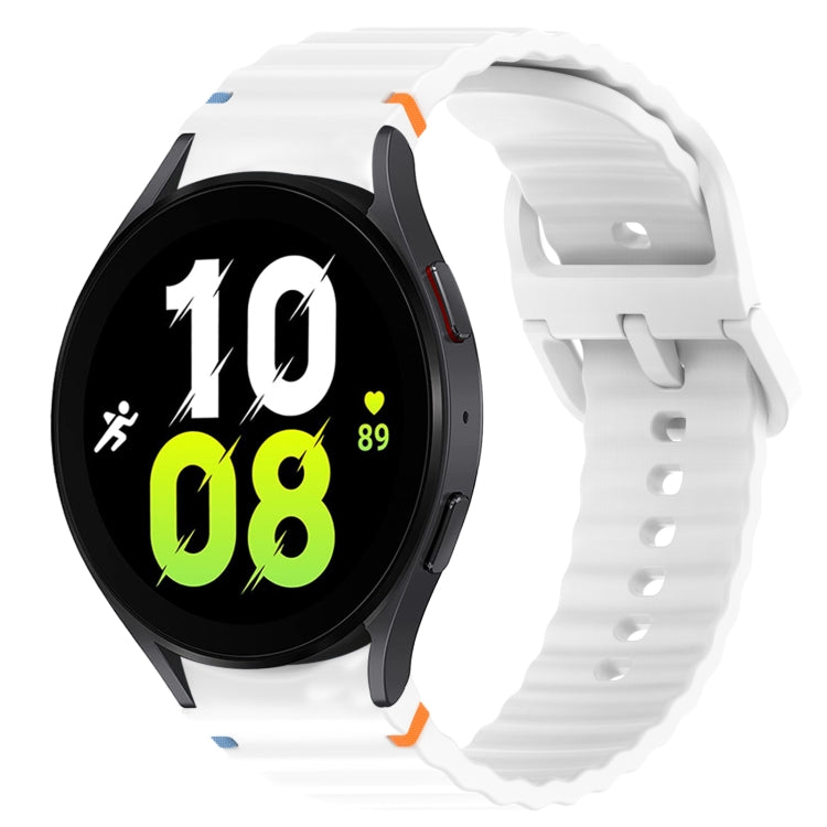 Cinturino per orologio in silicone a sgancio rapido con cucitura a grana ondulata, For Samsung Galaxy Watch 5 Pro  45mm, For Samsung Galaxy Watch 5  40mm