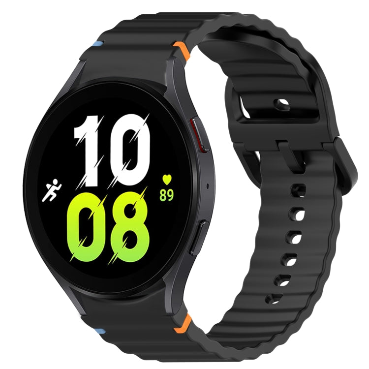 Cinturino per orologio in silicone a sgancio rapido con cucitura a grana ondulata, For Samsung Galaxy Watch 5 Pro  45mm, For Samsung Galaxy Watch 5  40mm
