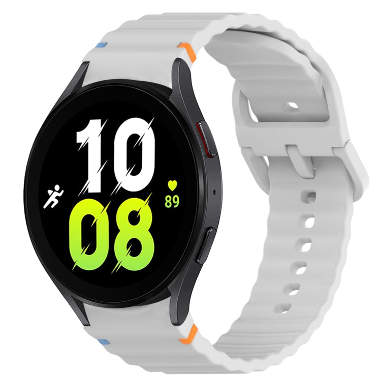 Cinturino per orologio in silicone a sgancio rapido con cucitura a grana ondulata, For Samsung Galaxy Watch 5 Pro  45mm, For Samsung Galaxy Watch 5  40mm
