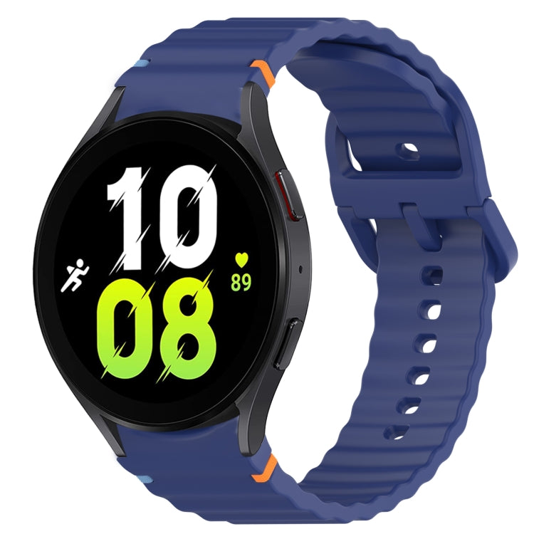 Cinturino per orologio in silicone a sgancio rapido con cucitura a grana ondulata, For Samsung Galaxy Watch 5 Pro  45mm, For Samsung Galaxy Watch 5  40mm