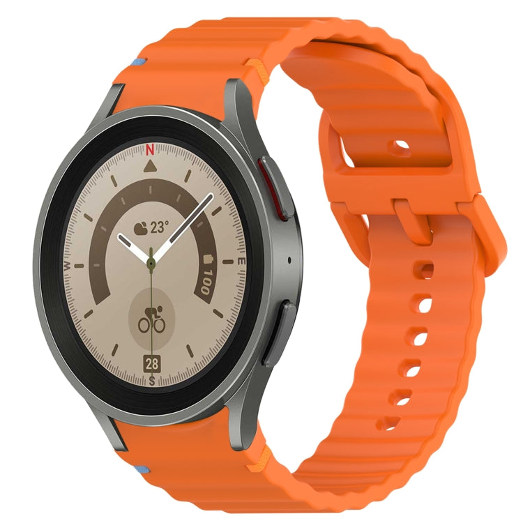 Cinturino per orologio in silicone a sgancio rapido con cucitura a grana ondulata, For Samsung Galaxy Watch 5 Pro  45mm, For Samsung Galaxy Watch 5  40mm