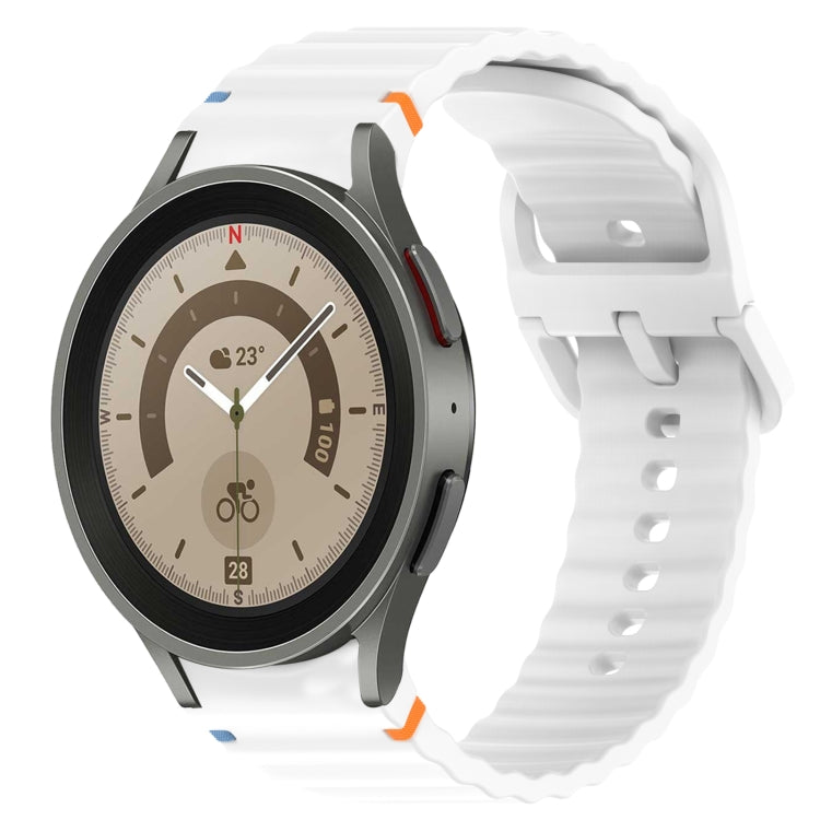 Cinturino per orologio in silicone a sgancio rapido con cucitura a grana ondulata, For Samsung Galaxy Watch 5 Pro  45mm, For Samsung Galaxy Watch 5  40mm