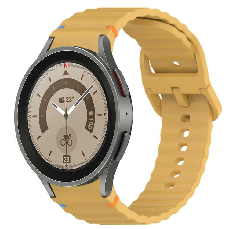 Cinturino per orologio in silicone a sgancio rapido con cucitura a grana ondulata, For Samsung Galaxy Watch 5 Pro  45mm, For Samsung Galaxy Watch 5  40mm
