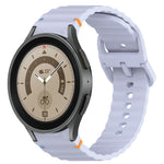 Cinturino per orologio in silicone a sgancio rapido con cucitura a grana ondulata, For Samsung Galaxy Watch 5 Pro  45mm, For Samsung Galaxy Watch 5  40mm