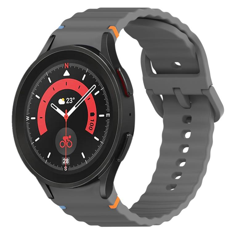 Cinturino per orologio in silicone a sgancio rapido con cucitura a grana ondulata, For Samsung Galaxy Watch 5 Pro  45mm, For Samsung Galaxy Watch 5  40mm