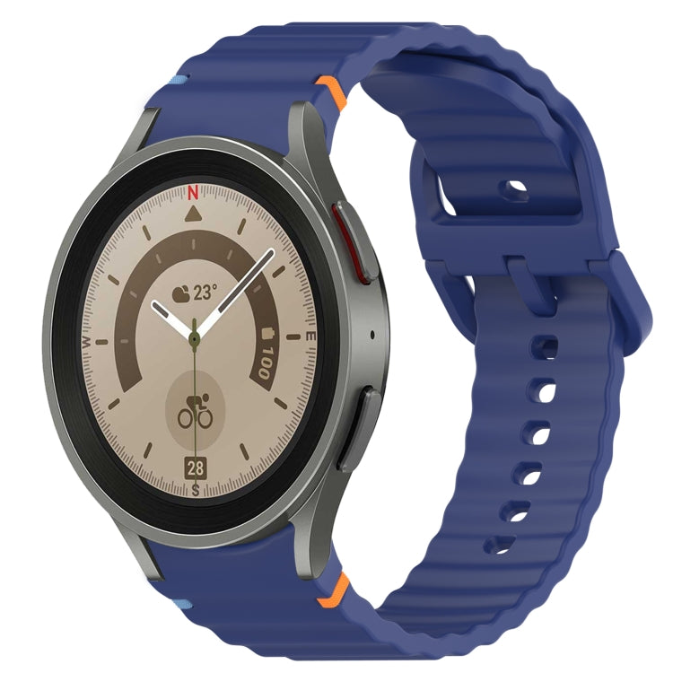 Cinturino per orologio in silicone a sgancio rapido con cucitura a grana ondulata, For Samsung Galaxy Watch 5 Pro  45mm, For Samsung Galaxy Watch 5  40mm