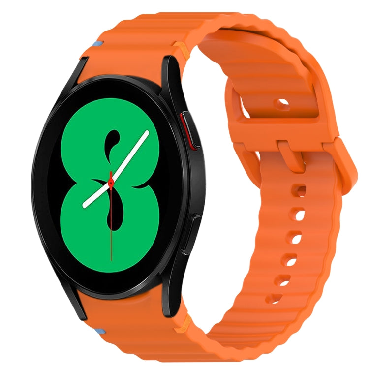 Cinturino per orologio in silicone a sgancio rapido con cucitura a grana ondulata, For Samsung Galaxy Watch 4 44mm, For Samsung Galaxy Watch 4 40mm
