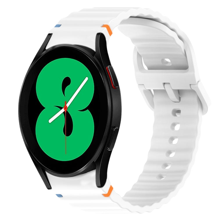 Cinturino per orologio in silicone a sgancio rapido con cucitura a grana ondulata, For Samsung Galaxy Watch 4 44mm, For Samsung Galaxy Watch 4 40mm