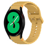 Cinturino per orologio in silicone a sgancio rapido con cucitura a grana ondulata, For Samsung Galaxy Watch 4 44mm, For Samsung Galaxy Watch 4 40mm