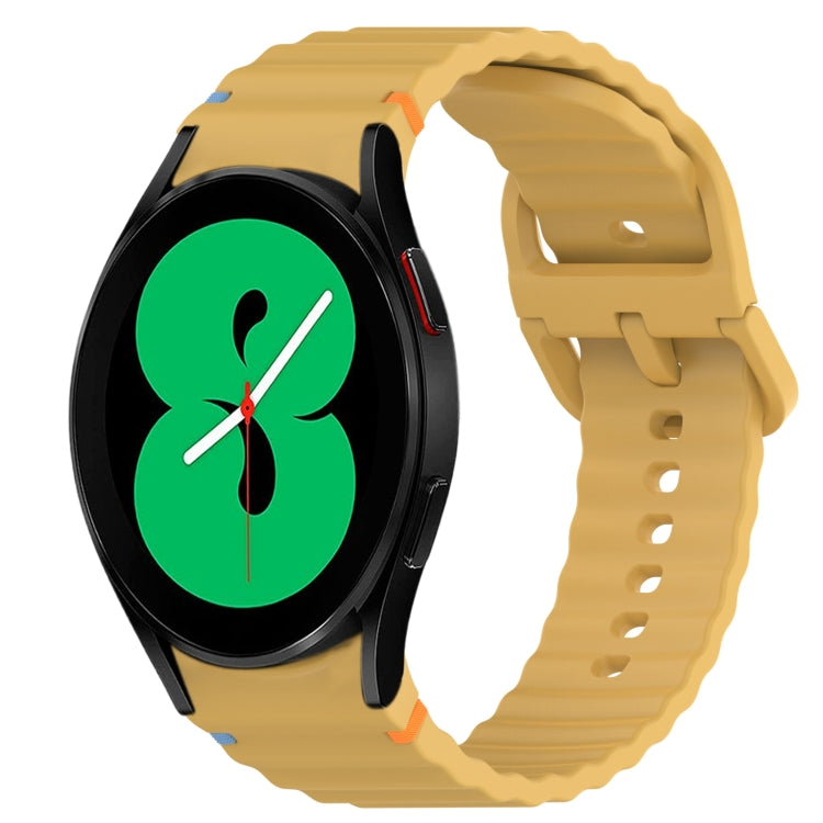 Cinturino per orologio in silicone a sgancio rapido con cucitura a grana ondulata, For Samsung Galaxy Watch 4 44mm, For Samsung Galaxy Watch 4 40mm