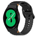 Cinturino per orologio in silicone a sgancio rapido con cucitura a grana ondulata, For Samsung Galaxy Watch 4 44mm, For Samsung Galaxy Watch 4 40mm