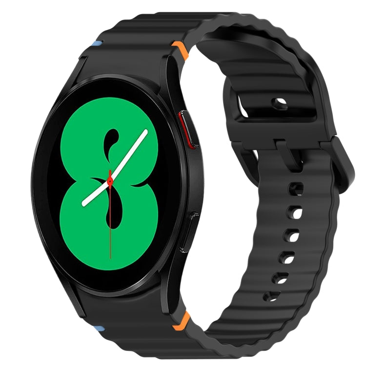 Cinturino per orologio in silicone a sgancio rapido con cucitura a grana ondulata, For Samsung Galaxy Watch 4 44mm, For Samsung Galaxy Watch 4 40mm