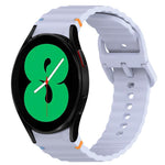Cinturino per orologio in silicone a sgancio rapido con cucitura a grana ondulata, For Samsung Galaxy Watch 4 44mm, For Samsung Galaxy Watch 4 40mm