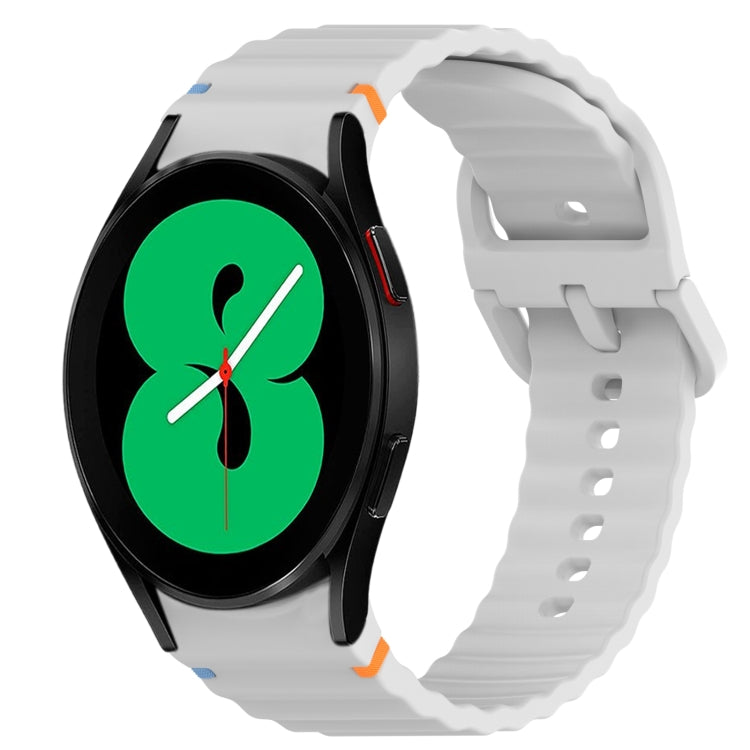 Cinturino per orologio in silicone a sgancio rapido con cucitura a grana ondulata, For Samsung Galaxy Watch 4 44mm, For Samsung Galaxy Watch 4 40mm