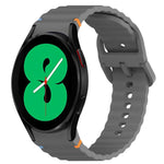 Cinturino per orologio in silicone a sgancio rapido con cucitura a grana ondulata, For Samsung Galaxy Watch 4 44mm, For Samsung Galaxy Watch 4 40mm
