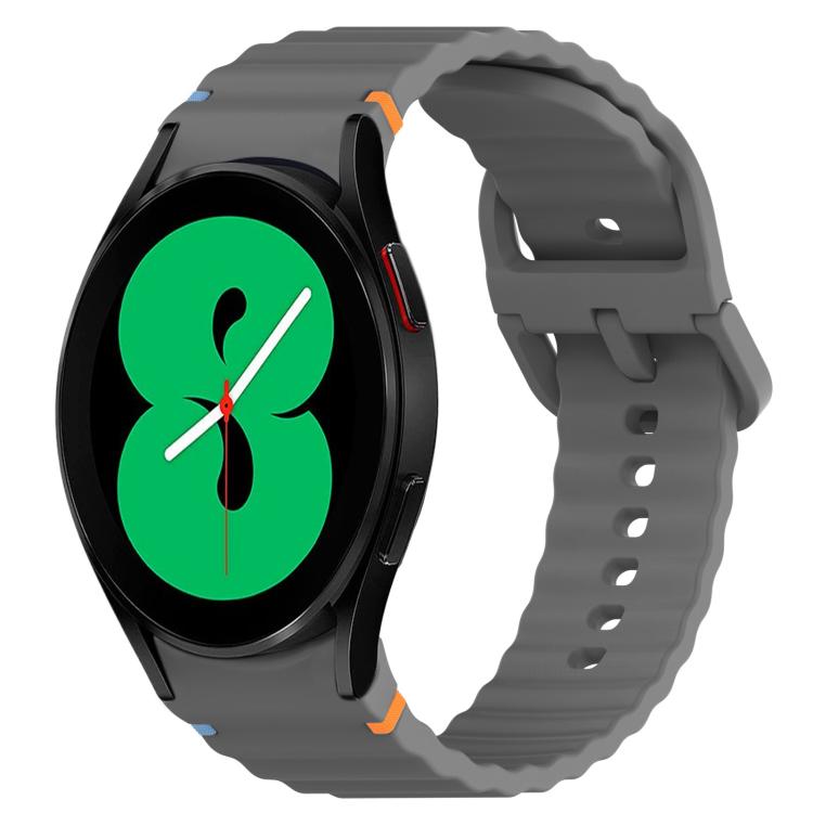 Cinturino per orologio in silicone a sgancio rapido con cucitura a grana ondulata, For Samsung Galaxy Watch 4 44mm, For Samsung Galaxy Watch 4 40mm