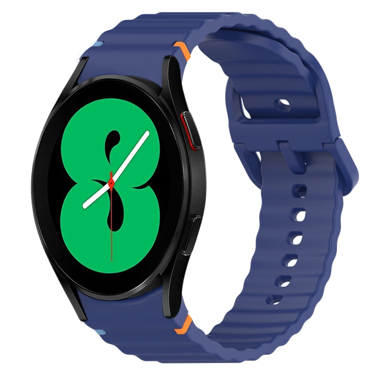 Cinturino per orologio in silicone a sgancio rapido con cucitura a grana ondulata, For Samsung Galaxy Watch 4 44mm, For Samsung Galaxy Watch 4 40mm