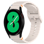 Cinturino per orologio in silicone a sgancio rapido con cucitura a grana ondulata, For Samsung Galaxy Watch 4 44mm, For Samsung Galaxy Watch 4 40mm