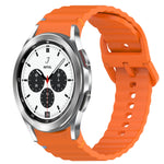 Cinturino per orologio in silicone a sgancio rapido con cucitura a grana ondulata, For Samsung  Galaxy Watch 4 Classic 46mm, For Samsung  Galaxy Watch 4 Classic 42mm