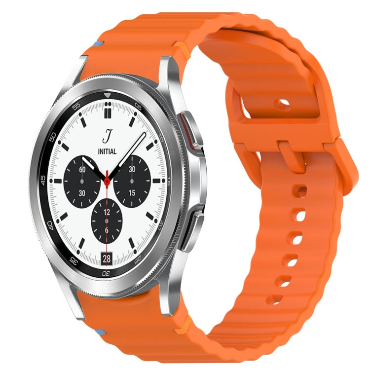 Cinturino per orologio in silicone a sgancio rapido con cucitura a grana ondulata, For Samsung  Galaxy Watch 4 Classic 46mm, For Samsung  Galaxy Watch 4 Classic 42mm