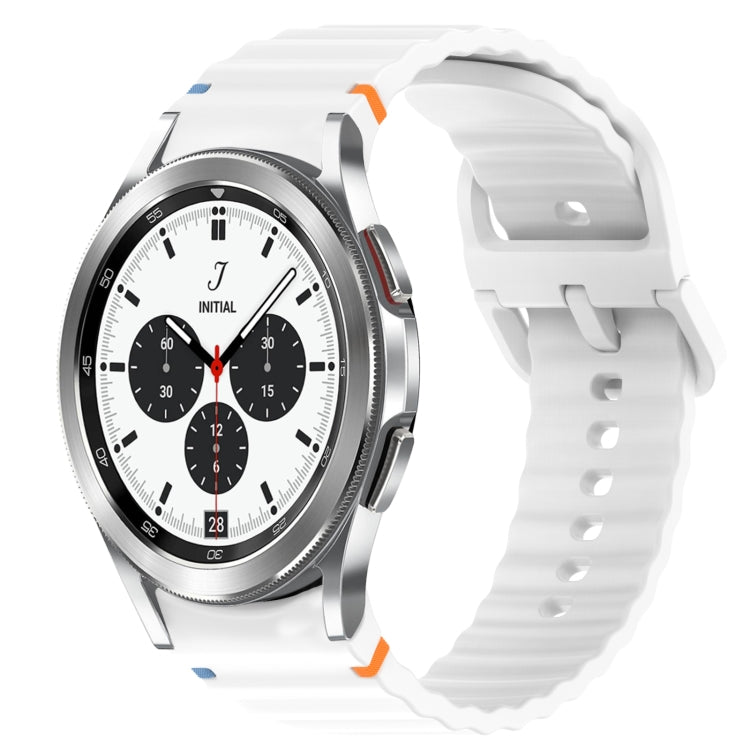 Cinturino per orologio in silicone a sgancio rapido con cucitura a grana ondulata, For Samsung  Galaxy Watch 4 Classic 46mm, For Samsung  Galaxy Watch 4 Classic 42mm