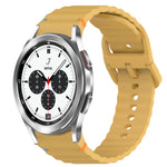 Cinturino per orologio in silicone a sgancio rapido con cucitura a grana ondulata, For Samsung  Galaxy Watch 4 Classic 46mm, For Samsung  Galaxy Watch 4 Classic 42mm