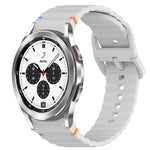 Cinturino per orologio in silicone a sgancio rapido con cucitura a grana ondulata, For Samsung  Galaxy Watch 4 Classic 46mm, For Samsung  Galaxy Watch 4 Classic 42mm