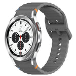 Cinturino per orologio in silicone a sgancio rapido con cucitura a grana ondulata, For Samsung  Galaxy Watch 4 Classic 46mm, For Samsung  Galaxy Watch 4 Classic 42mm