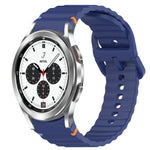 Cinturino per orologio in silicone a sgancio rapido con cucitura a grana ondulata, For Samsung  Galaxy Watch 4 Classic 46mm, For Samsung  Galaxy Watch 4 Classic 42mm