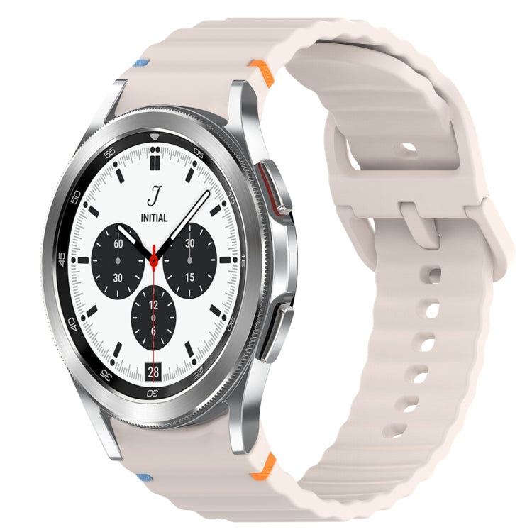 Cinturino per orologio in silicone a sgancio rapido con cucitura a grana ondulata, For Samsung  Galaxy Watch 4 Classic 46mm, For Samsung  Galaxy Watch 4 Classic 42mm