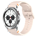 Cinturino per orologio in silicone a sgancio rapido con cucitura a grana ondulata, For Samsung  Galaxy Watch 4 Classic 46mm, For Samsung  Galaxy Watch 4 Classic 42mm