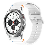 Cinturino per orologio in silicone a sgancio rapido con cucitura a grana ondulata, For Samsung  Galaxy Watch 4 Classic 46mm, For Samsung  Galaxy Watch 4 Classic 42mm