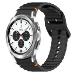 Cinturino per orologio in silicone a sgancio rapido con cucitura a grana ondulata, For Samsung  Galaxy Watch 4 Classic 46mm, For Samsung  Galaxy Watch 4 Classic 42mm
