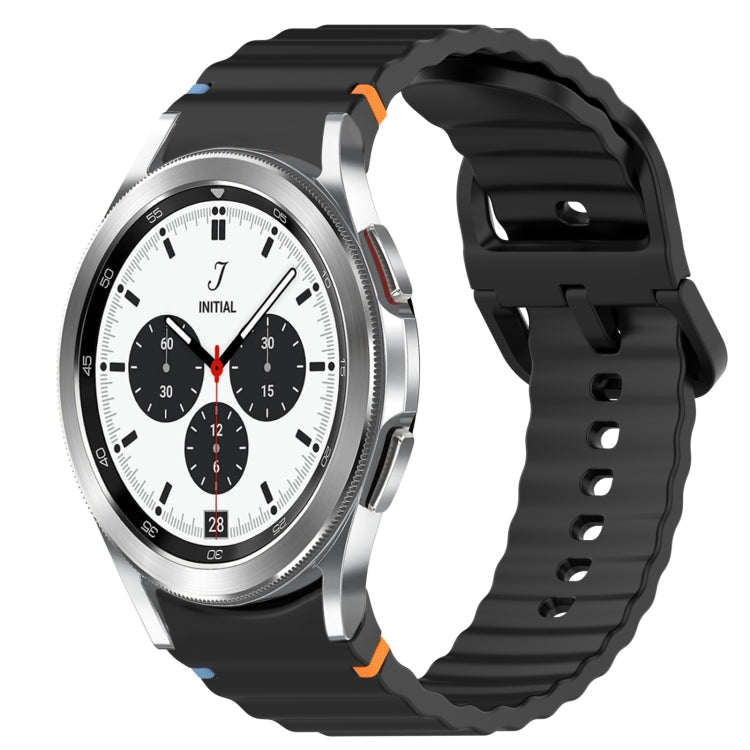 Cinturino per orologio in silicone a sgancio rapido con cucitura a grana ondulata, For Samsung  Galaxy Watch 4 Classic 46mm, For Samsung  Galaxy Watch 4 Classic 42mm