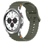 Cinturino per orologio in silicone a sgancio rapido con cucitura a grana ondulata, For Samsung  Galaxy Watch 4 Classic 46mm, For Samsung  Galaxy Watch 4 Classic 42mm
