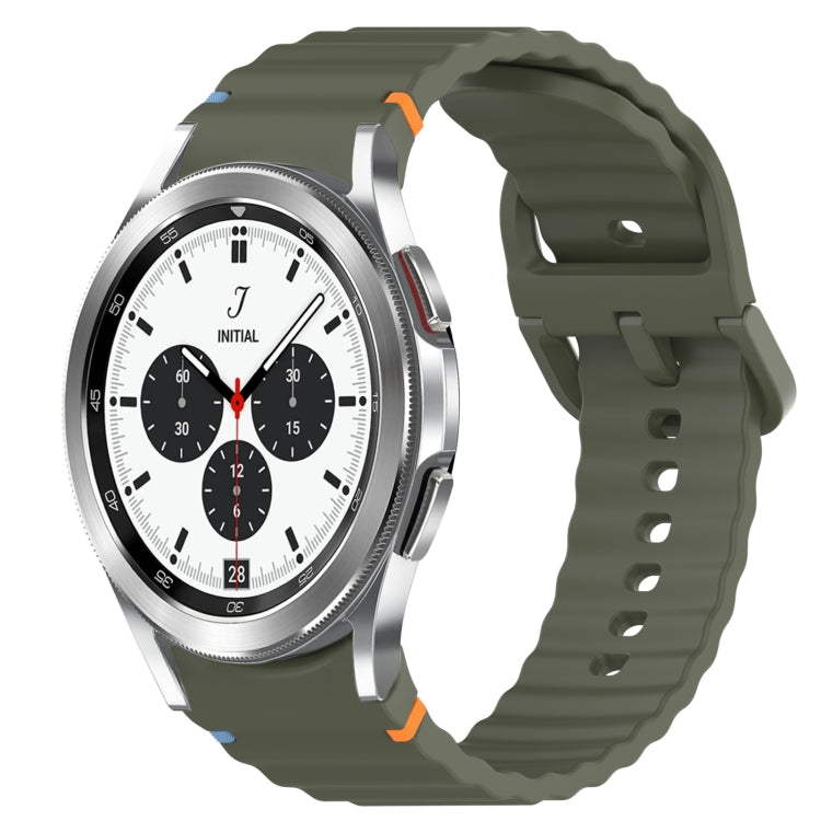 Cinturino per orologio in silicone a sgancio rapido con cucitura a grana ondulata, For Samsung  Galaxy Watch 4 Classic 46mm, For Samsung  Galaxy Watch 4 Classic 42mm