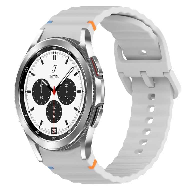 Cinturino per orologio in silicone a sgancio rapido con cucitura a grana ondulata, For Samsung  Galaxy Watch 4 Classic 46mm, For Samsung  Galaxy Watch 4 Classic 42mm