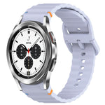 Cinturino per orologio in silicone a sgancio rapido con cucitura a grana ondulata, For Samsung  Galaxy Watch 4 Classic 46mm, For Samsung  Galaxy Watch 4 Classic 42mm
