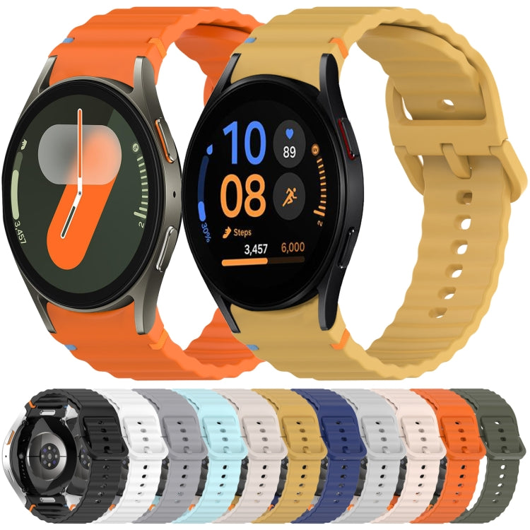 Cinturino per orologio in silicone a sgancio rapido con cucitura a grana ondulata, For Samsung Galaxy Watch 5 Golf Edition, For Samsung Galaxy Watch 5  44mm