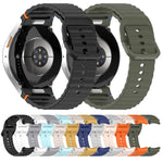 Cinturino per orologio in silicone a sgancio rapido con cucitura a grana ondulata, For Samsung Galaxy Watch 4 44mm, For Samsung Galaxy Watch 4 40mm