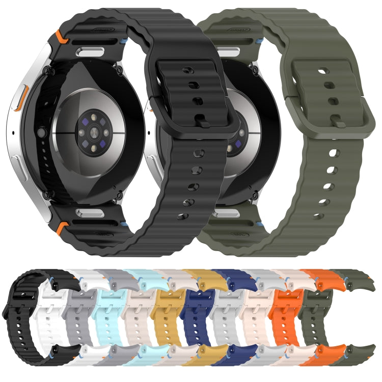 Cinturino per orologio in silicone a sgancio rapido con cucitura a grana ondulata, For Samsung Galaxy Watch 5 Golf Edition, For Samsung Galaxy Watch 5  44mm